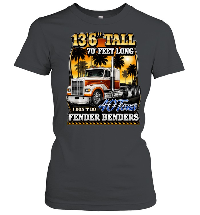 13'6 Tall 70 Feet Long 40 Tons Built For The Road Women T-Shirt