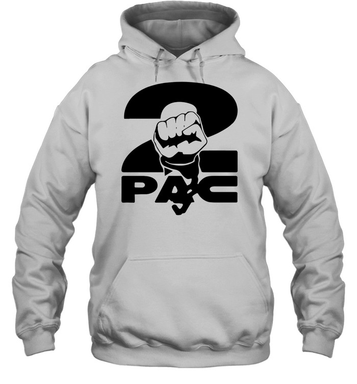 2pac Fist Overlap Old School Black Panther Logo Hoodie