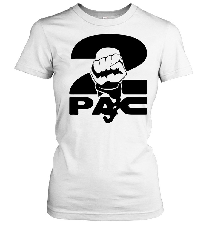 2pac Fist Overlap Old School Black Panther Logo Women T-Shirt