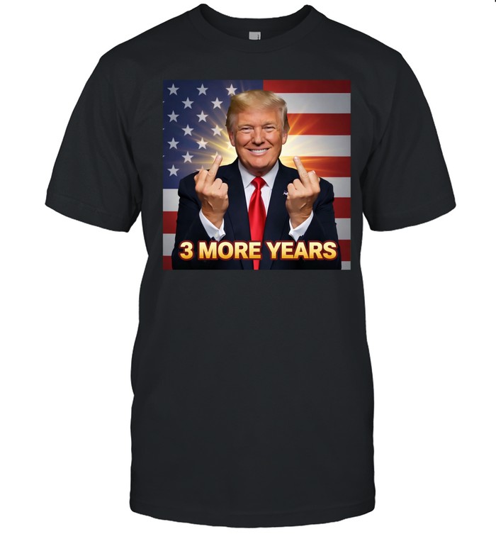 3 more years Trump one finger Unisex T-Shirt