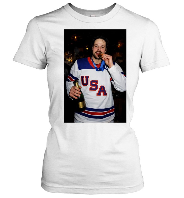 Auston Matthews Team USA hockey World Champion 2026 Women T-Shirt