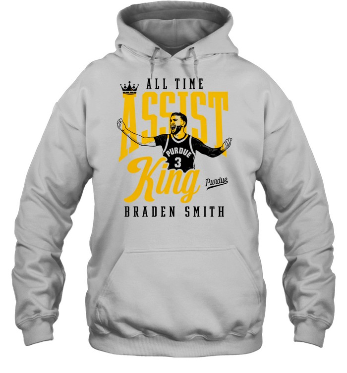 Braden Smith Assist King All Time Purdue Boilermakers Hoodie