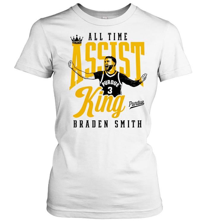 Braden Smith Assist King All Time Purdue Boilermakers Women T-Shirt