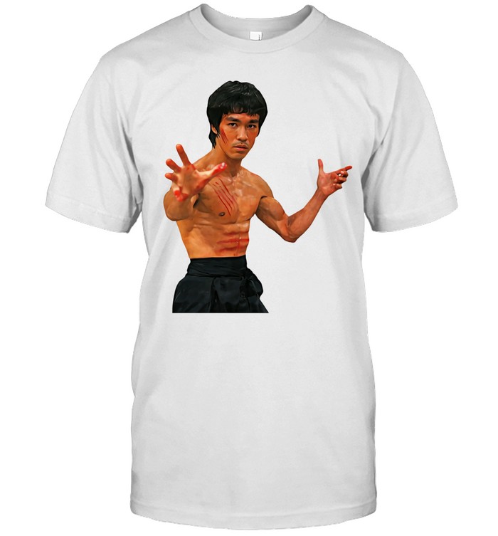 Bruce Lee red scratches legendary pose Unisex T-Shirt