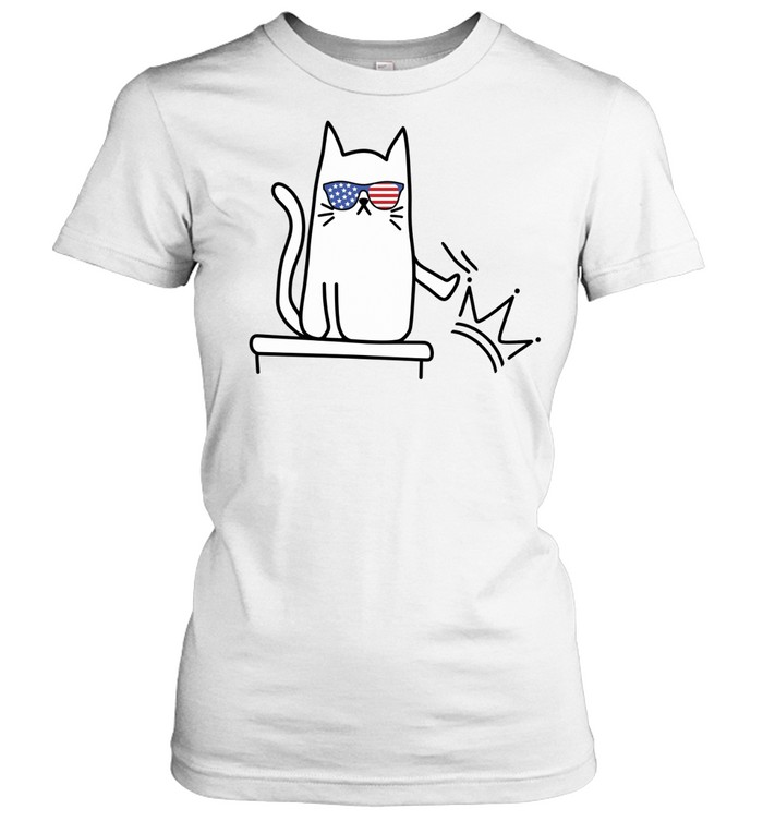 Cat No Kings in America Political Cat Women T-Shirt