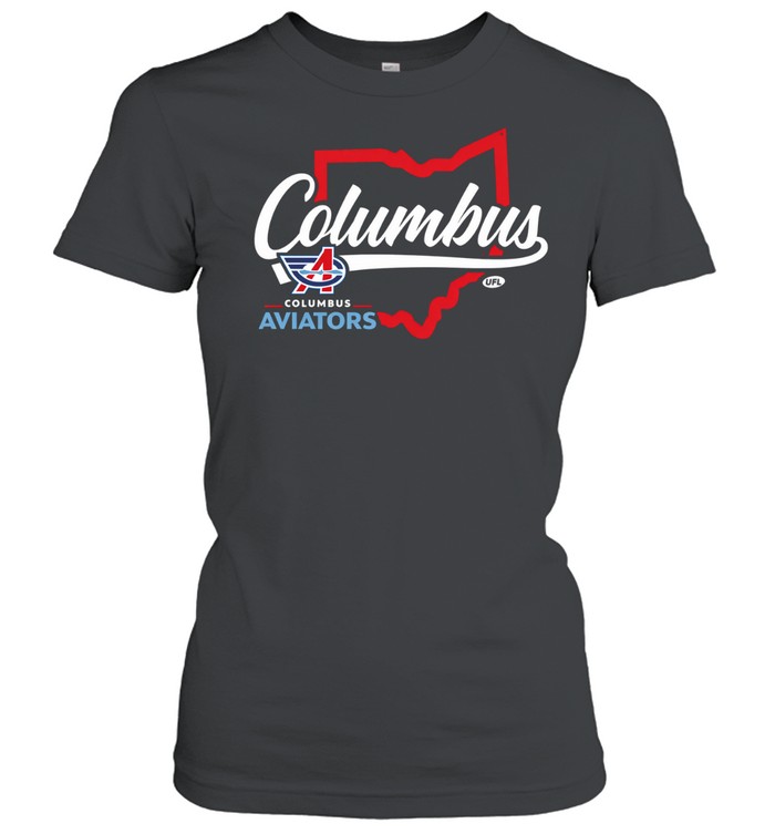 Columbus Aviators UFL state outline Women T-Shirt
