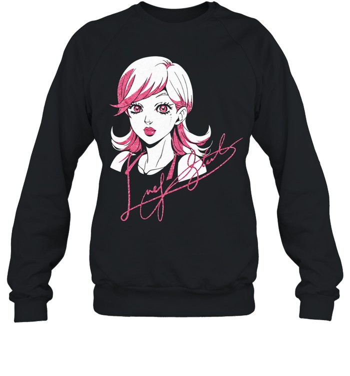 Cute Anime Girl Pink Hair Portrait Aesthetic Sweatshirt