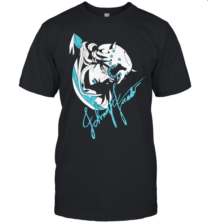 Cyber Anime Girl Star Eye Futuristic Portrait Unisex T-Shirt