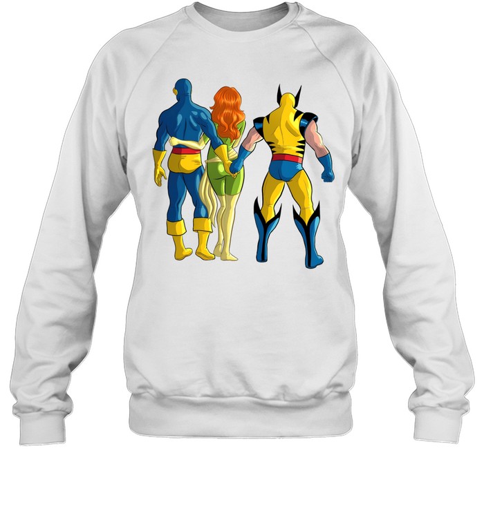Cyclops and Wolverine cheating behind Jean Grey Sweatshirt