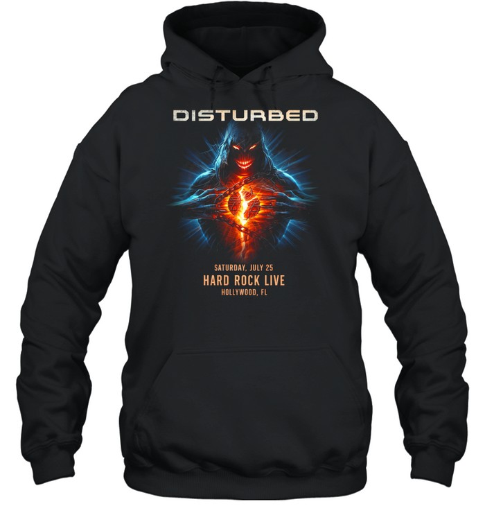 Disturbed Venue Poster At Hard Rock Live On July 25 2026 Hollywood FL Hoodie