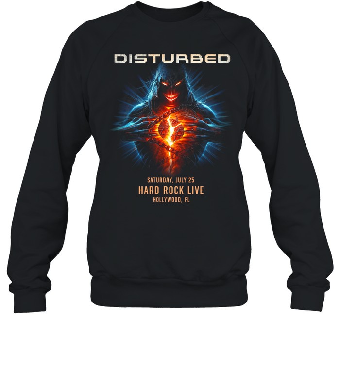 Disturbed Venue Poster At Hard Rock Live On July 25 2026 Hollywood FL Sweatshirt