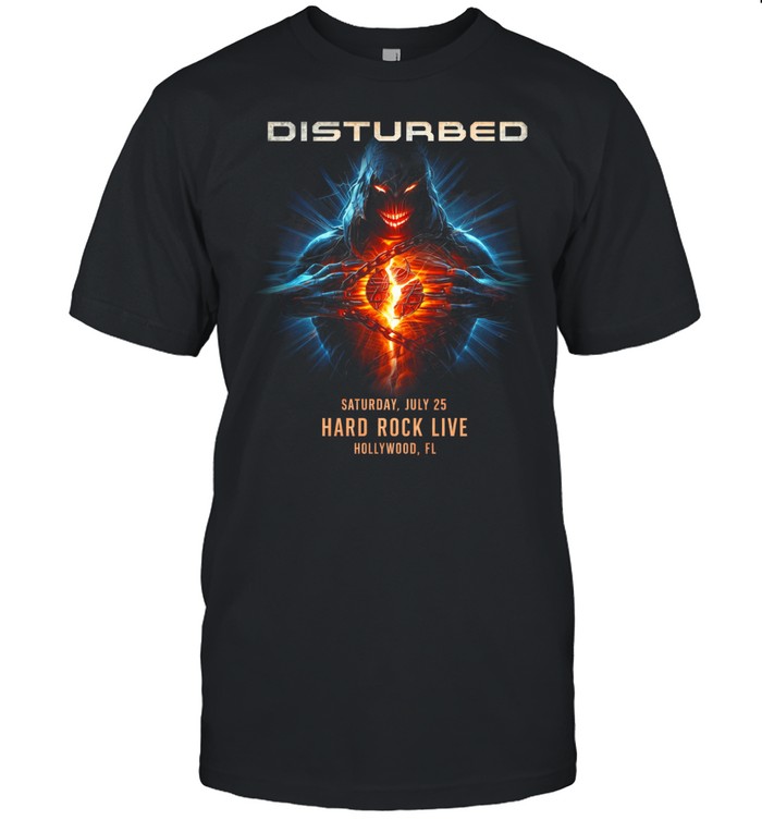 Disturbed Venue Poster At Hard Rock Live On July 25 2026 Hollywood FL Unisex T-Shirt