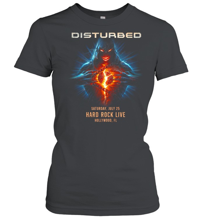 Disturbed Venue Poster At Hard Rock Live On July 25 2026 Hollywood FL Women T-Shirt