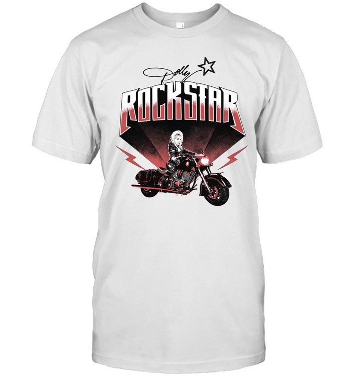 Dolly Parton Rockstar Biker Lightning Unisex T-Shirt