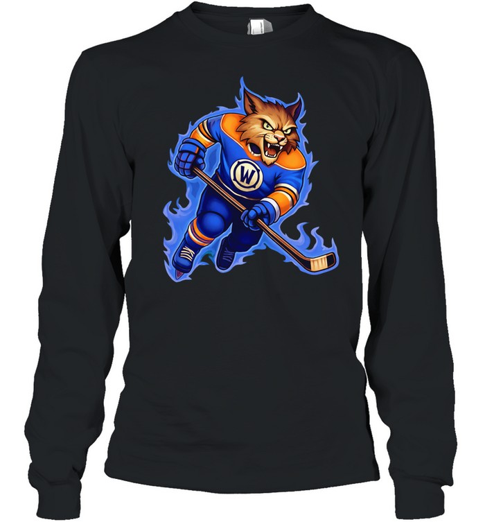 Edmonton Oilers Hunter the Lynx mascot player Long Sleeve Tee