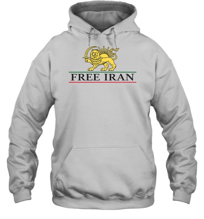 Free Iran Lion and Sun Emblem Hoodie