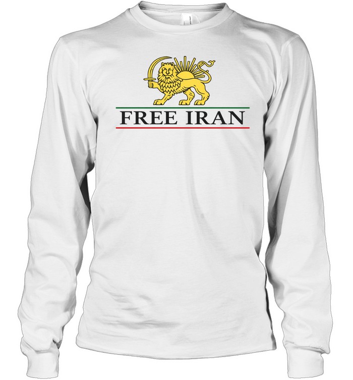 Free Iran Lion and Sun Emblem Long Sleeve Tee
