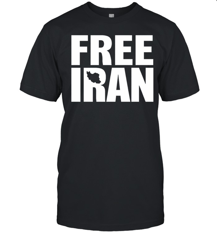 Free Iran With Map Silhouette Minimalist Solidarity Unisex T-Shirt