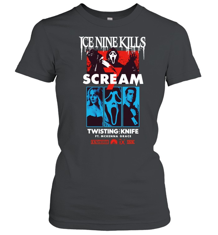 Ice Nine Kills Scream 7 Twisting Knife Curtain Call Women T-Shirt