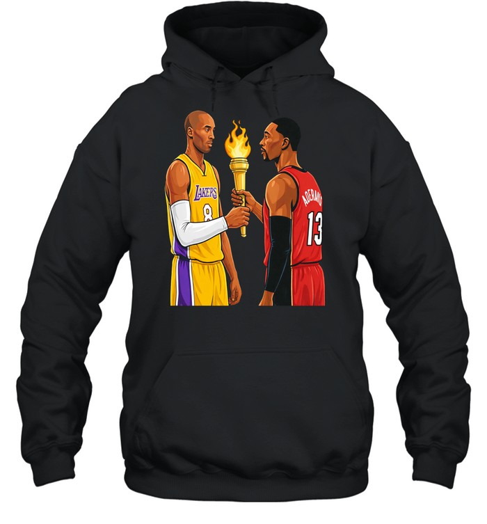 Kobe Bryant and Adebayo passing the torch Hoodie