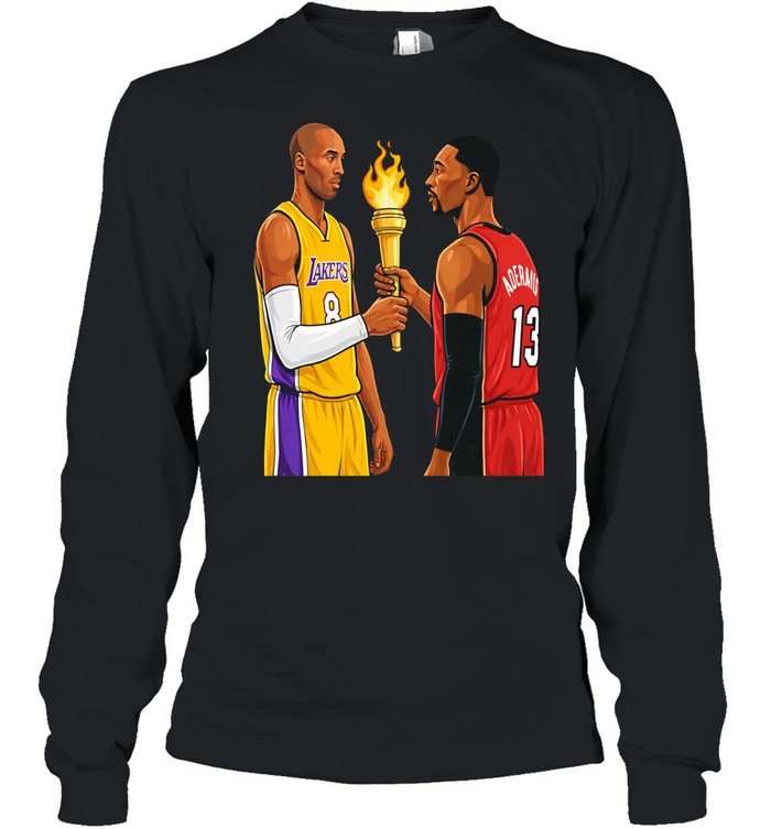 Kobe Bryant and Adebayo passing the torch Long Sleeve Tee