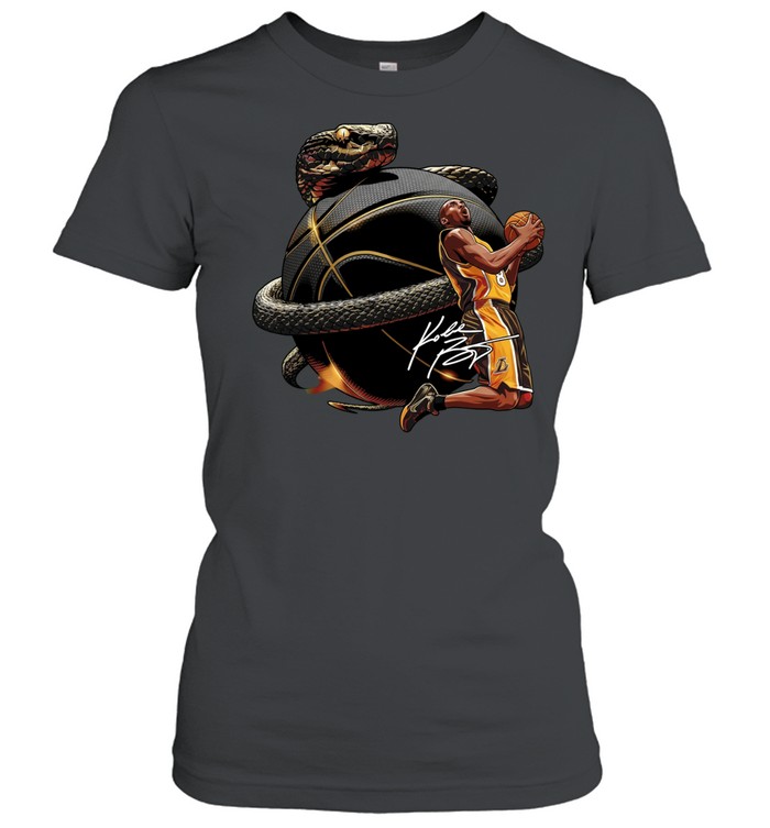 Kobe Bryant inspired Los Angeles Legend Tribute Black Mamba Graphic signature Women T-Shirt
