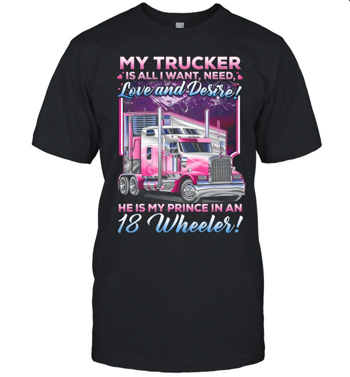My Heart Rides With A Trucker Unisex T-Shirt