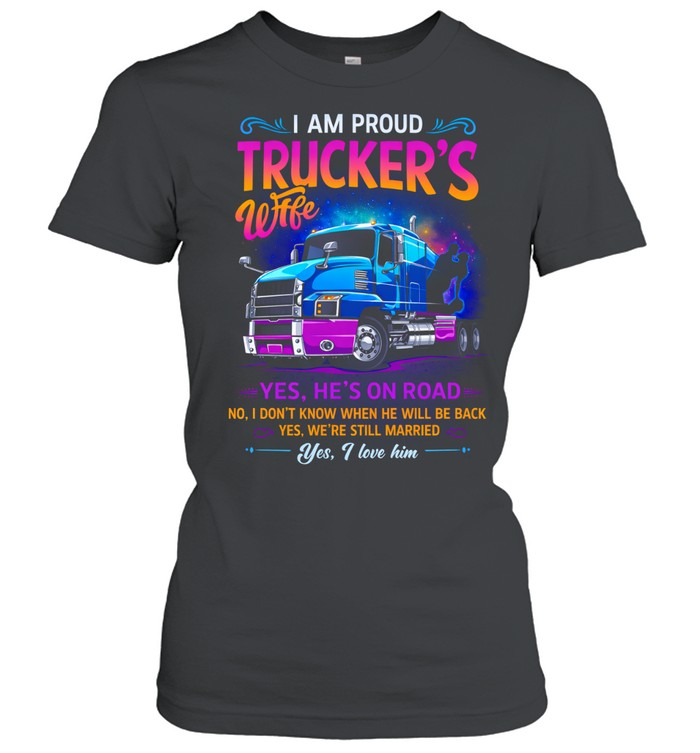 Proud To Stand With A Trucker Every Mile Women T-Shirt