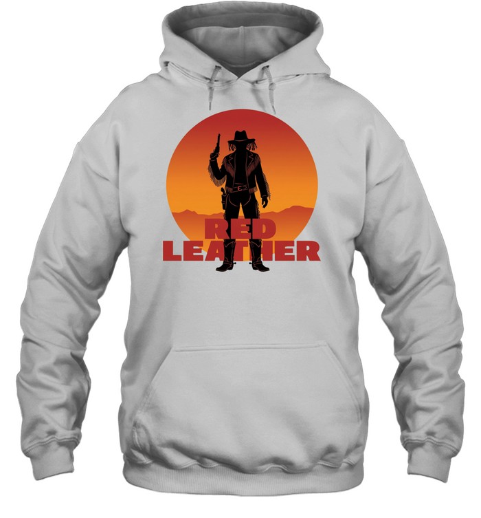Red Leather Sunset Hoodie