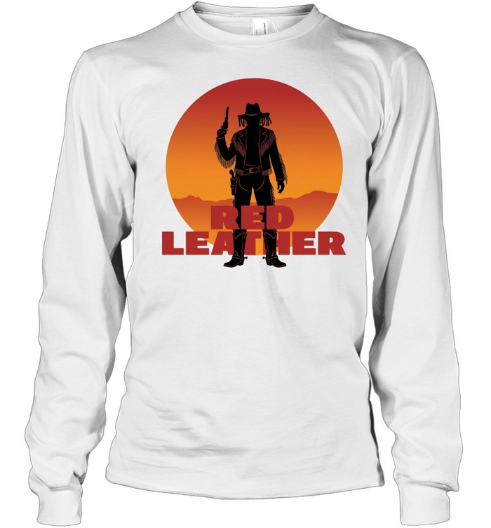 Red Leather Sunset Long Sleeve Tee