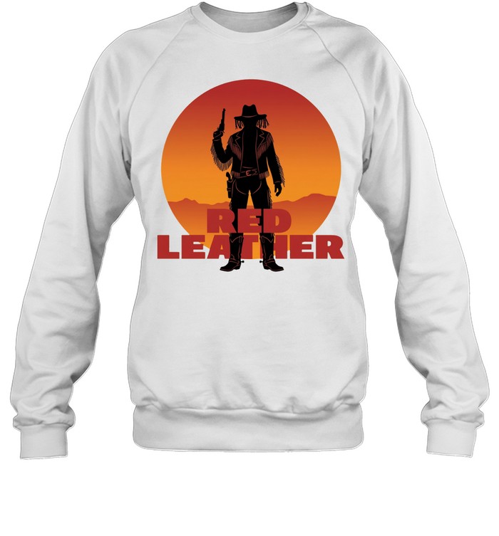 Red Leather Sunset Sweatshirt