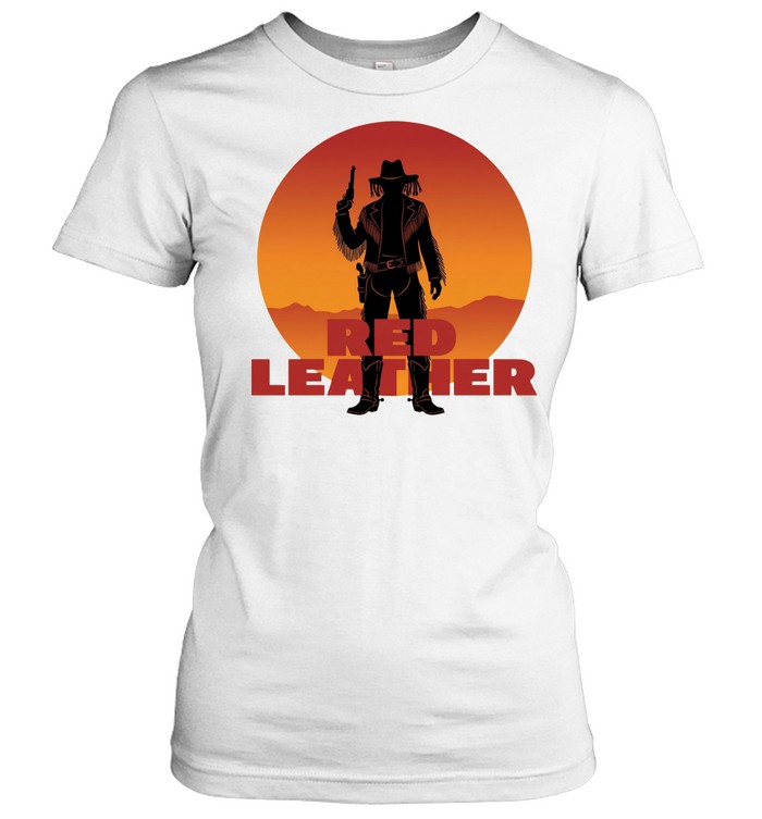 Red Leather Sunset Women T-Shirt