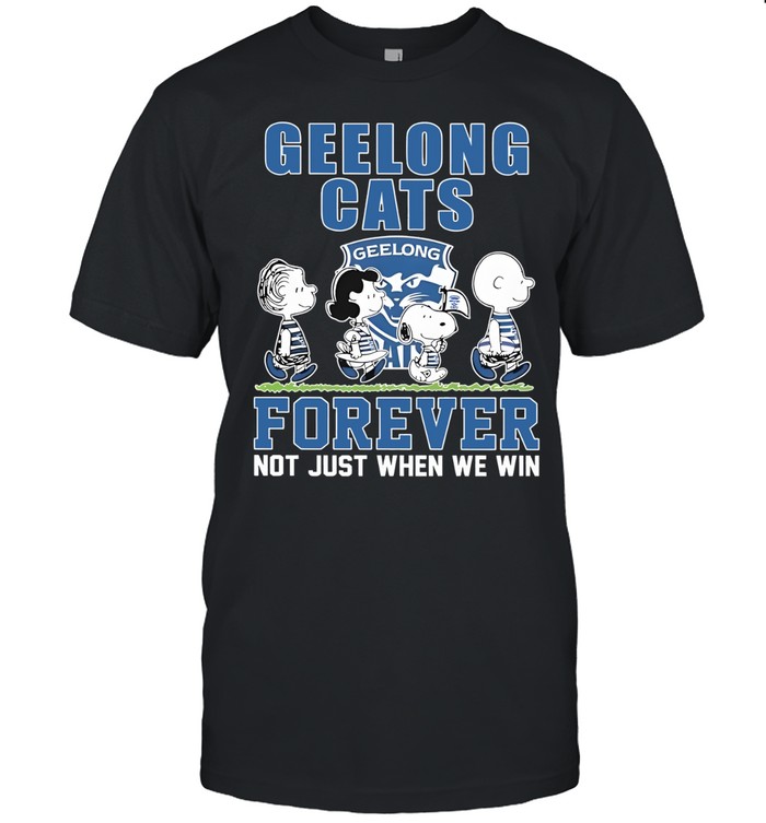 Snoopy And Charlie Brown The Peanuts Geelong Cats Forever Not Just When We Win Unisex T-Shirt