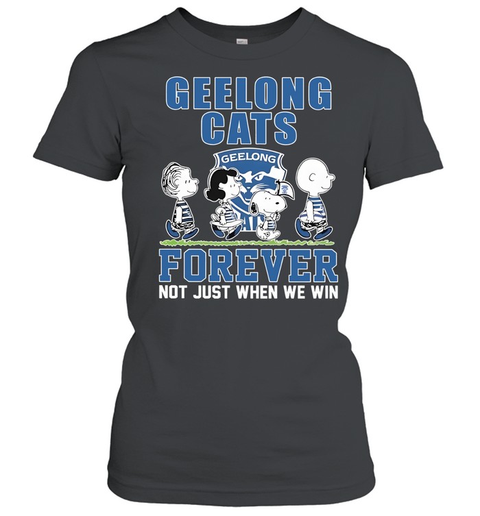 Snoopy And Charlie Brown The Peanuts Geelong Cats Forever Not Just When We Win Women T-Shirt