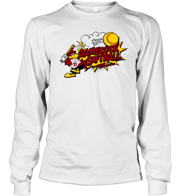 South Carolina Softball Gamecock softball mascot Long Sleeve Tee