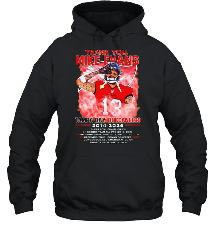 Thank You Mike Evans Tampa Bay Buccaneers 2014-2026 Hoodie