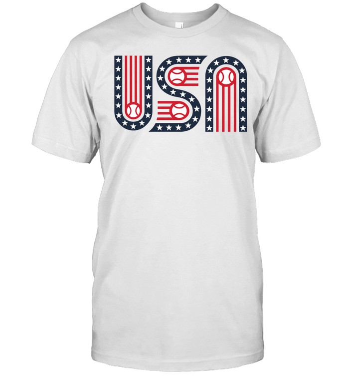 Usa stars stripes and baseball Unisex T-Shirt