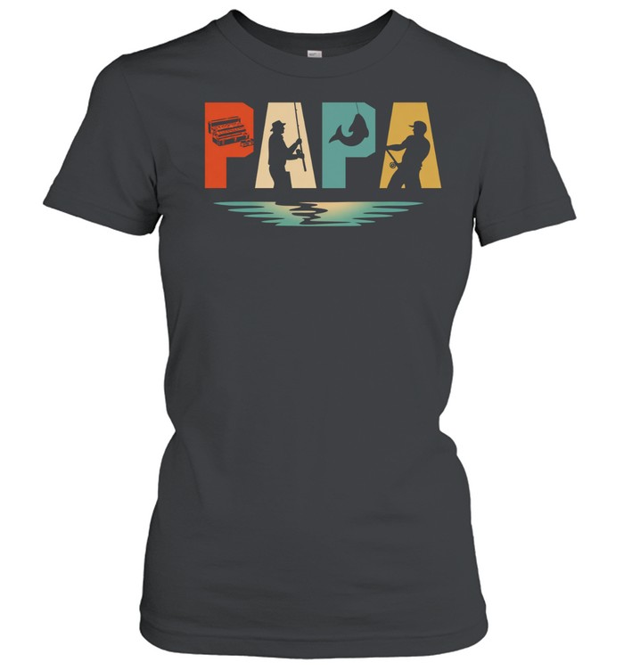Vintage Fishing Papa Father's Day Women T-Shirt