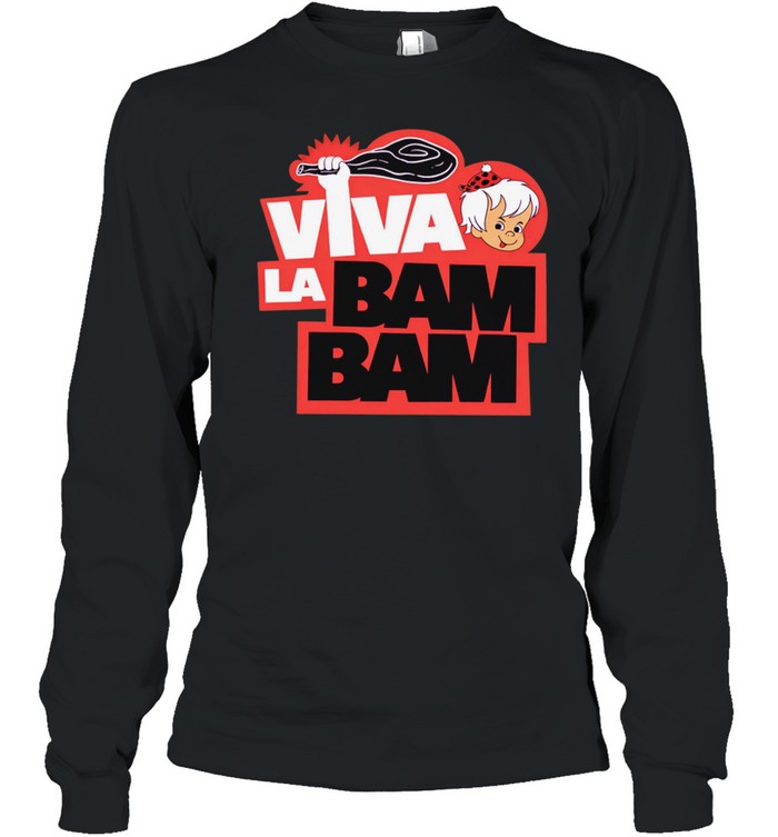 Viva La Bambam Bamm-Bamm Rubble Flintstones cartoon Long Sleeve Tee