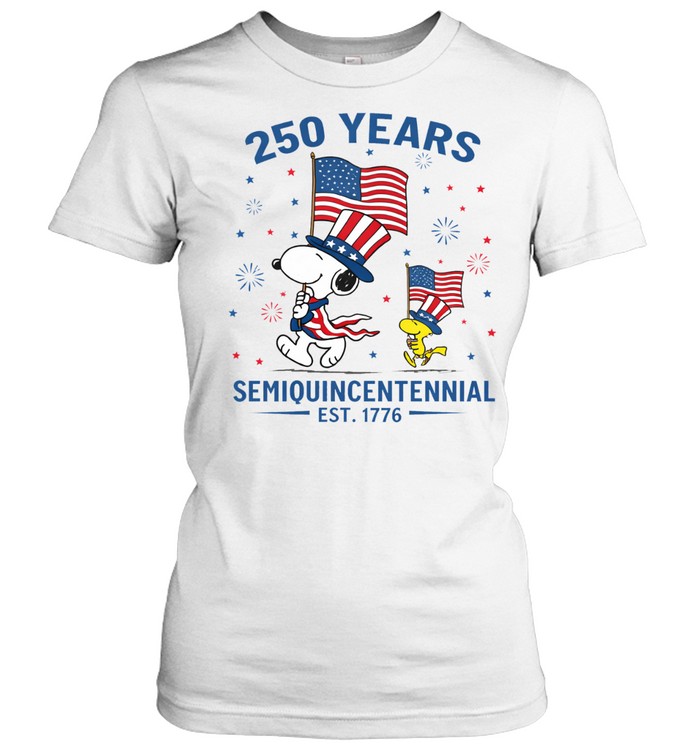 250 Years Semiquincentennial Patriotic Dog Freedom Parade America 1776 2026 Celebration Women T-Shirt