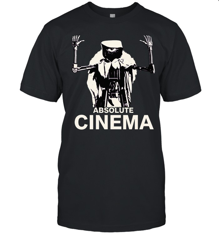 Absolute cinema robotic figure holding Unisex T-Shirt