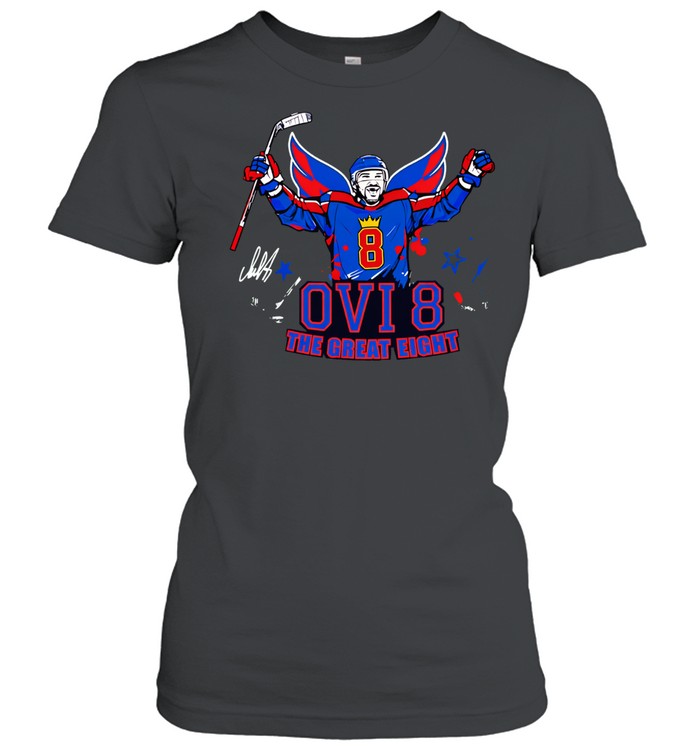 Alexander Ovechkin Washington Capitals Ovi 8 The Great Eight signature Women T-Shirt