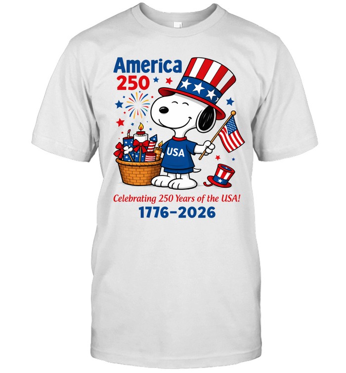 America 250 Celebrating 250 Years Of The USA Patriotic Beagle Independence Day 1776 2026 Unisex T-Shirt