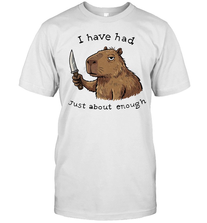 Capybara with knife I have had just about enough Unisex T-Shirt