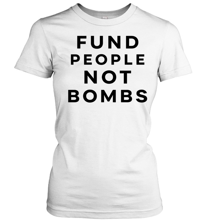 Fund people not bombs flag Women T-Shirt