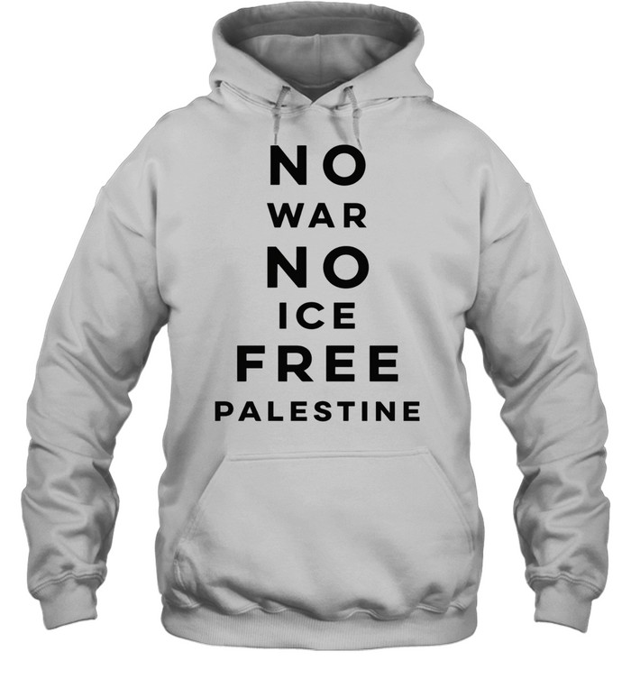 Fund People Not War no Ice Free Palestine Bombs Flag Hoodie