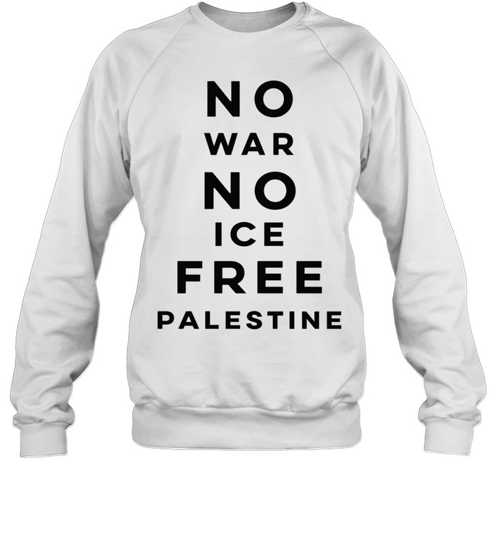 Fund People Not War no Ice Free Palestine Bombs Flag Sweatshirt