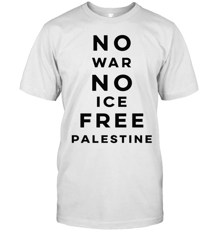 Fund People Not War no Ice Free Palestine Bombs Flag Unisex T-Shirt