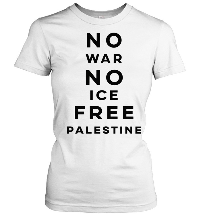 Fund People Not War no Ice Free Palestine Bombs Flag Women T-Shirt
