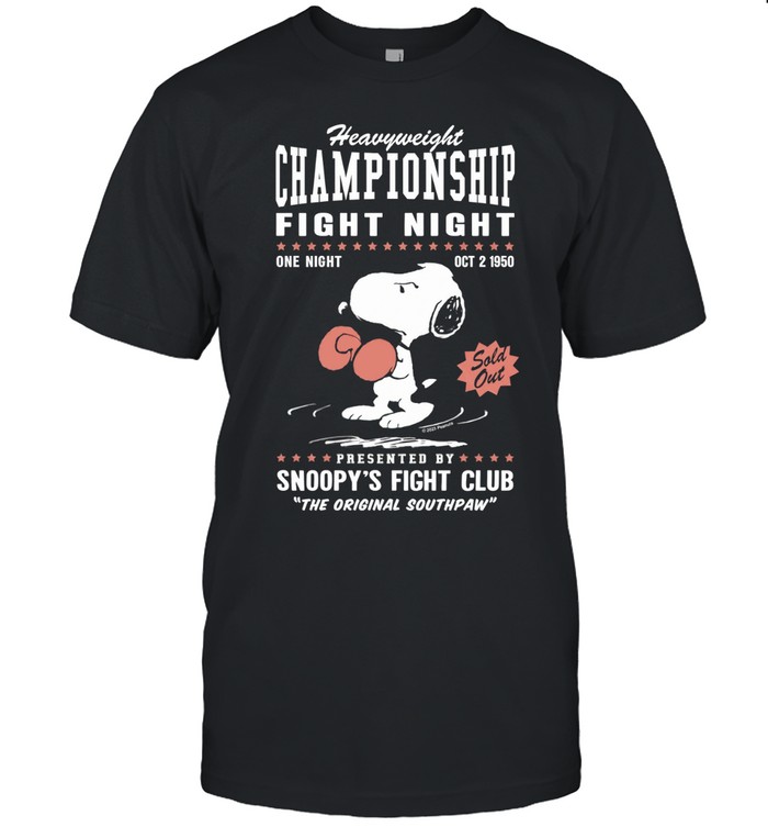Heavyweight Fight Night Snoopy’s Fight Club The Southpaw Peanuts Unisex T-Shirt